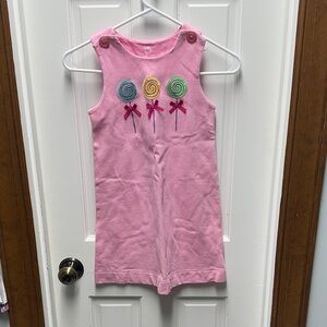 J. Khaki Pink Sleeveless Dress with Lollipop Design